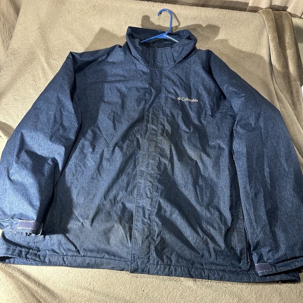 Columbia Thermal Coil Interchange Jacket Mens 3XL Blue Heathered Full Zip